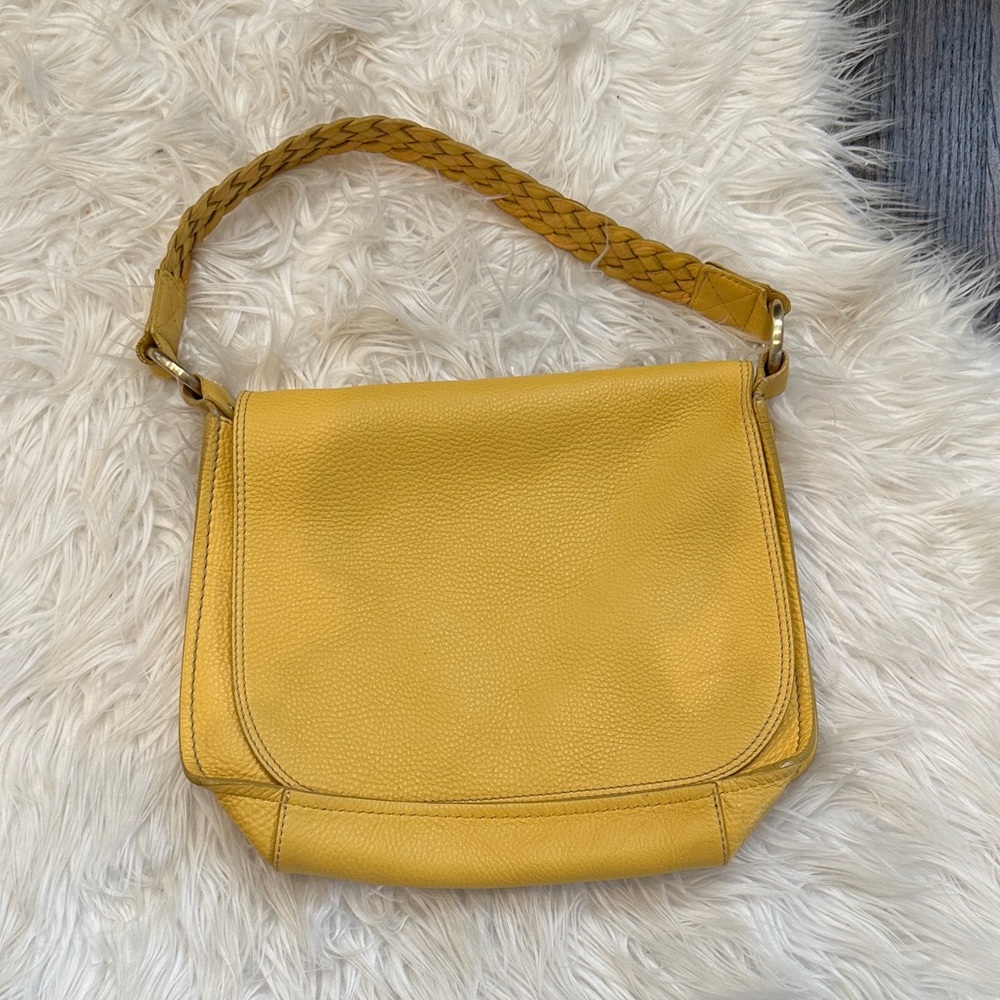 Cole Hahn Yellow Leather Shoulder Bag